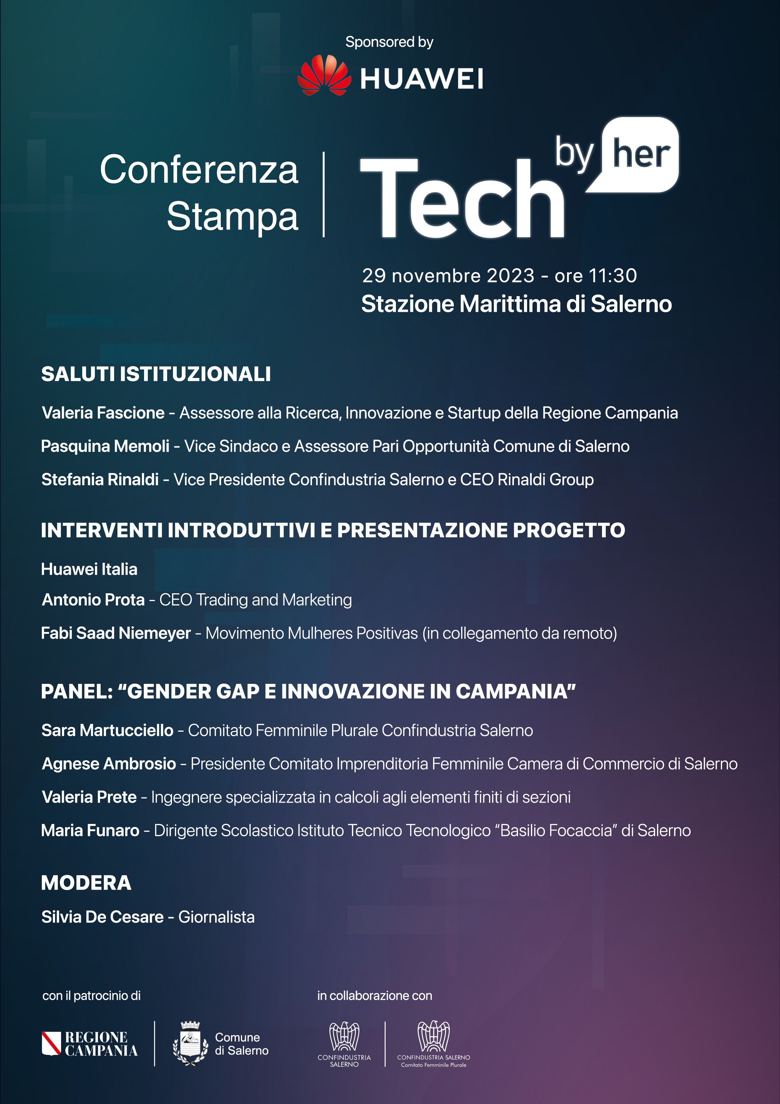 TECH BY HER: A SALERNO SI DISCUTE SUL DIVARIO DIGITALE DELLE DONNE NEL MEZZOGIORNO
